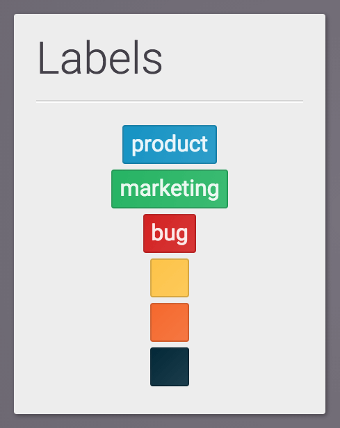 Tag/label manager UI