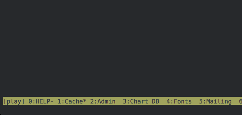 tmux status bar before configurations